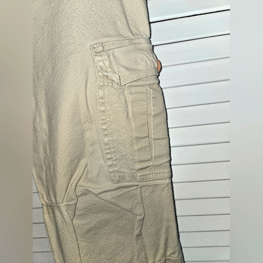 Styles Women's S Beige Cargo Pants with Drawstring - Picture 3 of 10